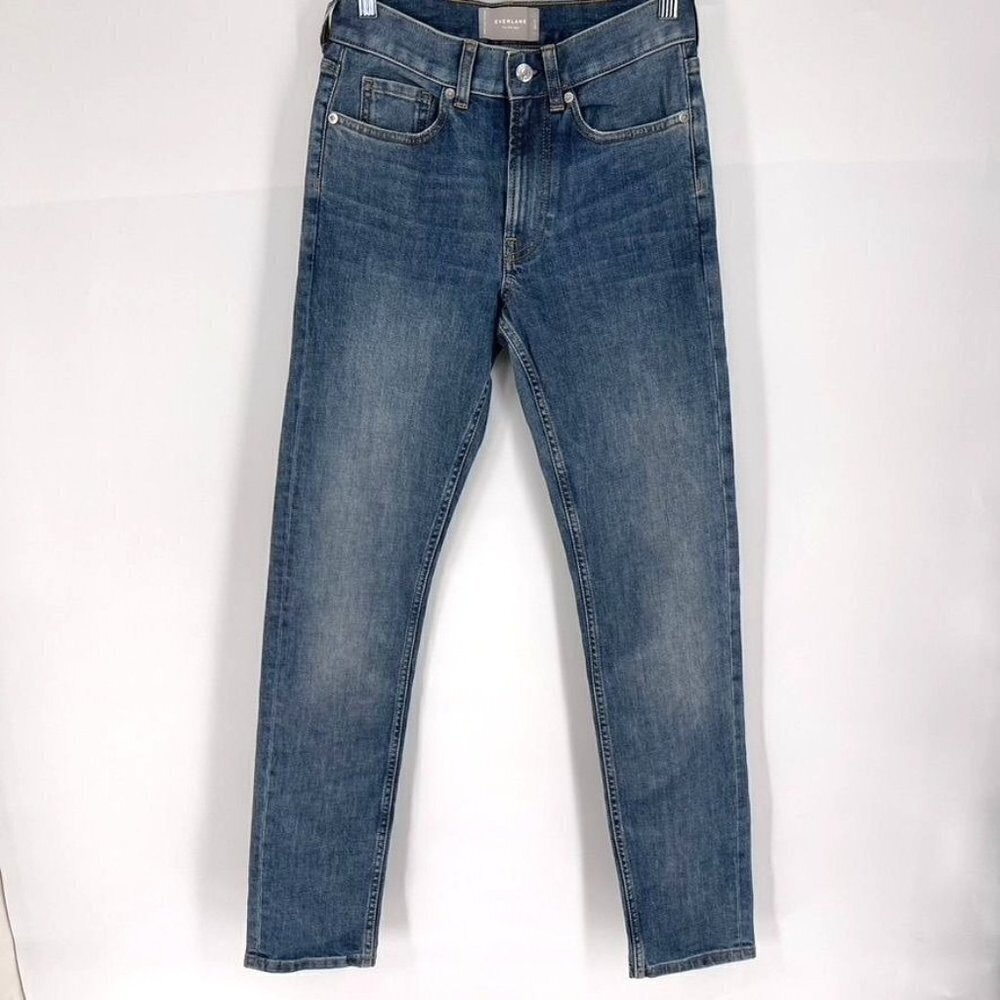 Everlane Size 28W 32L Blue The Slim Jean Straight Leg